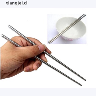 【xiangjei】 2 Pair Chinese Stylish Non-slip Design Chop Sticks Stainless CL