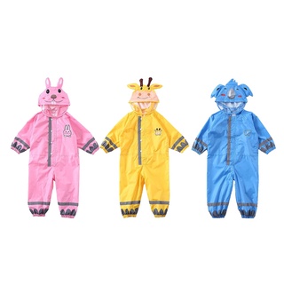 Cute Raincoat Children Cartoon Rain Coat Kids Rainwear Waterproof pink S (7)