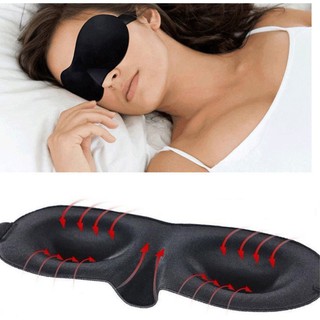 3D Máscara De Ojos Suave Acolchado Dormir Viaje Sombra Cubierta Descanso Relax Venda