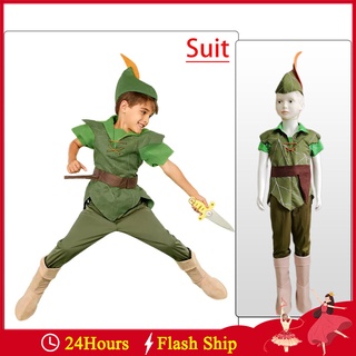 navidad carnaval cosplay fiesta niños elfos verdes robin halloween peter pan niños disfraces
