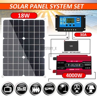 en venta 4000w picos inversor 220v sistema de energía solar + 18w panel solar + 30a controlador sistema de panel solar (2)