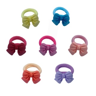 PLATOVEREER 10pcs/set Kids Baby Bow Hair Ties Girls Hair Accessories Hair Bands Headband Decorations Mini Elastic Colorful Scrunchie (5)