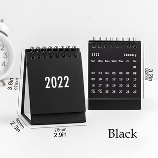 2022 Mini escritorio calendario de escritorio de pie Flip calendario mensual para la escuela en casa oficina planificador