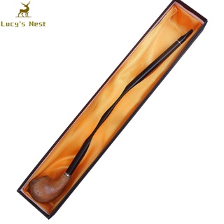 pipa larga de madera hecha a mano para fumar, resistente al calor, sólido, duradero, de madera