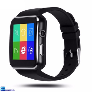 bluetooth smart watch x6 sport passometer smartwatch con cámara soporte tarjeta sim whatsapp facebook para teléfono android bullseye cl