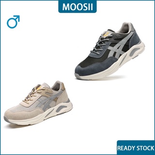 moosii zapatos de deporte coreano zapatos de goma para los hombres venta de las mujeres zapatillas de deporte de trabajo zapatos de seguridad tamaño: 36-46 caqui gris ms917 reday stock