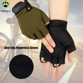 1 par de guantes transpirables de medio dedo para conducir ciclismo ligero antideslizante sin dedos guantes