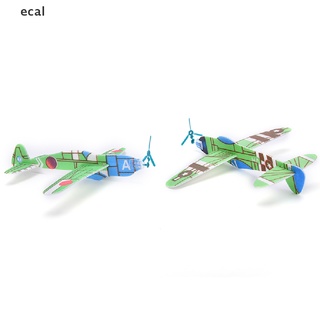 ecal 12PCS/Set Foam Glider Prop Flying Gliders Plane Aeroplane Kids Children DIY Toys CL