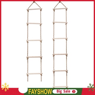 (Fay) Escalera De cuerda De madera Multi-Ungs juguete deportivo Seguro