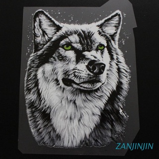 ZANJINJIN Wolf Patches T-shirt Heat Transfer Sticker Washable Clothing Iron On Applique (1)