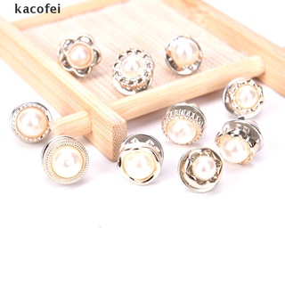 [kacofei] 10 unids/set mini perla flor cristal broche botones traje camisa solapa collar pines
