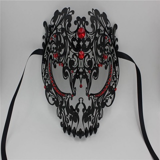 láser mascarada cráneo metal máscara veneciano mujeres hombres corte moda escudo y