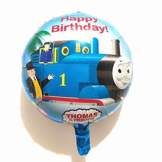 2 unids/lote 18 pulgadas redondo Thomas tren globo de aluminio helio globo