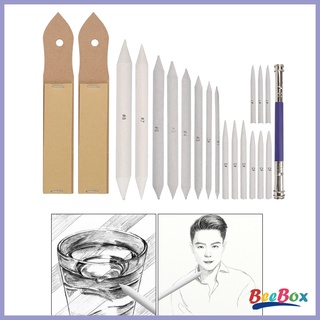 Beebox 20 piezas mezcla tocón y Tortillon Set boceto de papel para arte dibujo artista