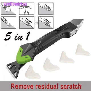 [ayellowtrtyu]5in1 Silicone Scraper Caulking Grouting Sealant Finishing Clean Remover Tool Kit