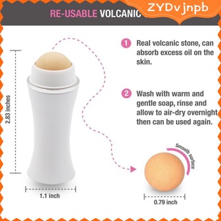 aceite facial absorbente de piedra volcánica rodillo de la cara bola de cuidado de la piel aceite eliminación de rodillo bola para at-home unisex (1)