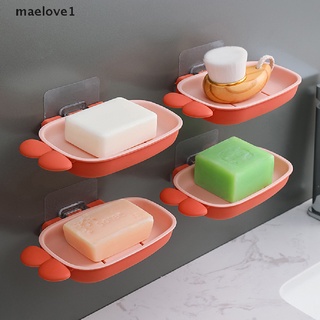 [maelove1] jabonera en forma de zanahoria, sin punzón, para colgar en la pared, caja de jabón de doble capa [maelove1]