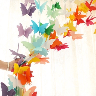 guirnalda de papel de boda mariposa colgante fiesta bandera decoración