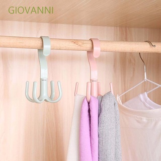 Giovanni percha de plástico para ropa, ahorro de espacio, gancho de almacenamiento, cuatro garras, artículos multifuncionales, armario para el hogar, bufanda organizador