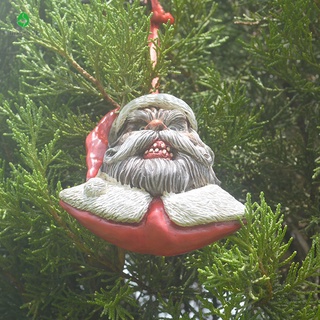 evil santa claus ornamento pintado a mano artesanía de resina creativa decoración navideña para el hogar jardín patio (6)