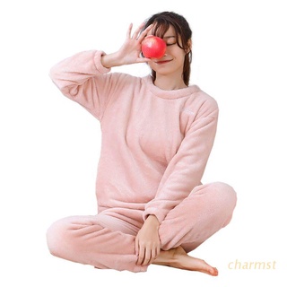 CHA Autumn Winter Flannel Women Coral Fleece Pyjamas Sleepwear Loungewear Pijamas