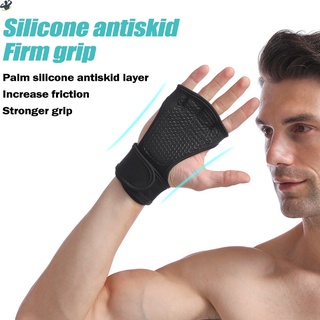 Ll guantes de entrenamiento cruzados para levantamiento de pesas con soporte de muñequera/guantes abiertos de medio dedo antideslizante para la palma/Fitness (9)