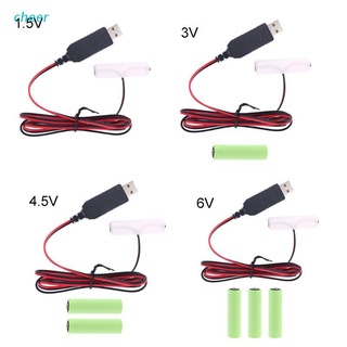 cheer Universal LR6 AA Battery Eliminator 2m USB Power Supply Cable Replace 1 to 4pcs AA Battery for Radio Electric Toy Clock LED Strip