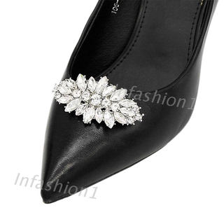 clip de zapatos diy rhinestone decoración mujeres tacones altos bolsa de vestido accesorios hebilla de boda clips