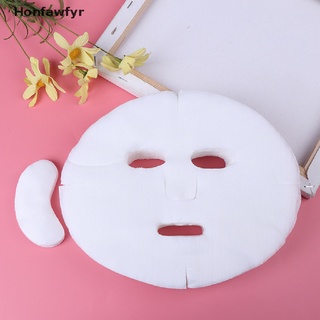 honfawfyr 100pc máscara facial papel desechable algodón tela no tejida diy hoja de masca facial *venta caliente