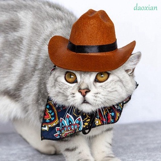 Daoxian Prop disfraz De Gato fiesta De cumpleaños De navidad productos Para mascotas Halloween decoración vaquero sombrero De Gato sombrero De perro