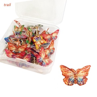 trail 30pcs lindo colorido mariposa pushpin pulgar tachuelas de acero push pins para tablero de corcho