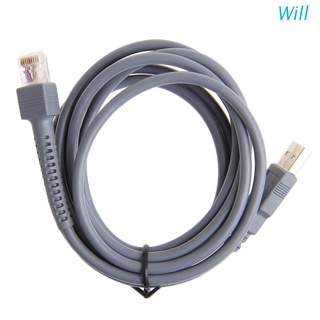 Will 2M Symbol escáner de código de barras Cable USB LS1203 LS2208 LS4208 LS3008 CBA-U01-S07ZAR