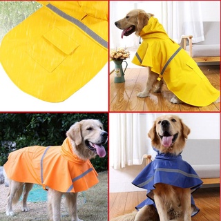 [5.12] Chamarra/abrigo De lluvia ligero impermeable con banda reflectante Para perros