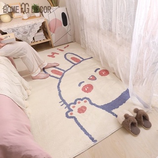 alfombra dormitorio chica ins estilo mesita de noche alfombra de felpa lindo de dibujos animados alfombra (1)