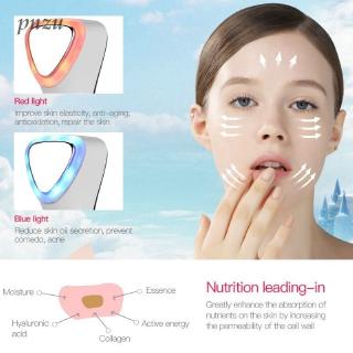 ultrasónico led photon dispositivo de belleza levantamiento de la cara apriete la eliminación de arrugas anti envejecimiento cuidado de la piel caliente frío masajeador facial