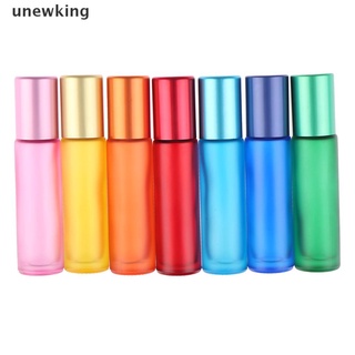 [unewking] 10 ml portátil esmerilado colorido grueso rodillo de vidrio esencial botellas de perfume [unewking] (1)