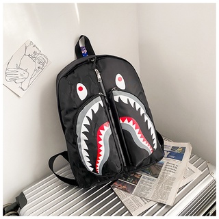 bape shark mochila escolar trend personalizada graffiti estudiante bolsa de deporte (5)