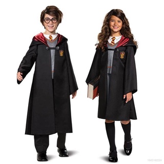 Harry Potter Cosplay Conjunto De Disfraces Capa Pantalones Top Regalo Para Niños Niñas Niño Ropa Fiesta De Halloween