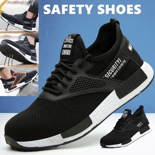 Ultraligero zapatos de seguridad transpirable puntera de acero zapatos de trabajo al aire libre senderismo zapatos Kasut keselamatan Anti-aplastamiento zapatos de trabajo de soldadura zapatos de deporte