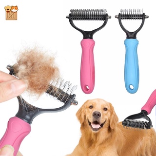 Cepillo de aseo profesional para mascotas, herramienta de deshilachado, peine seguro, elimina nudos, cepillo para perro, para gatos, pelo corto, eliminación de cabello mediano, grande