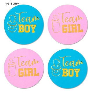 [Yei] 24pcs/set Team Boy Team Girl Stickers Boy or Girl Vote Sticker for Gender Reveal 586CL