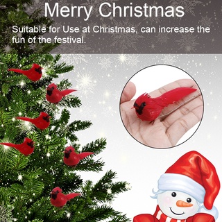 necessaryf 10pcs artificial rojo navidad lucky birds diy árbol de navidad colgante decoración regalo