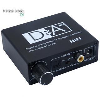 Hifi Dac Amp Digital a Analógico convertidor De audio Rca De 3.5 mm/Amplificador De audífonos Toslink salida Coaxial Óptico
