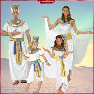 * Niños adultos disfraces de Halloween del nilo rey princesa grecia egipto reina Cosplay disfraz de etapa rendimiento hombres y mujeres disfraz de navidad (3)