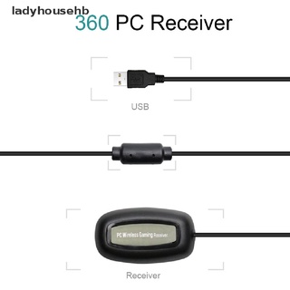 ladyhousehb negro gamepad usb inalámbrico para xbox 360 receptor adaptador controlador gaming venta caliente