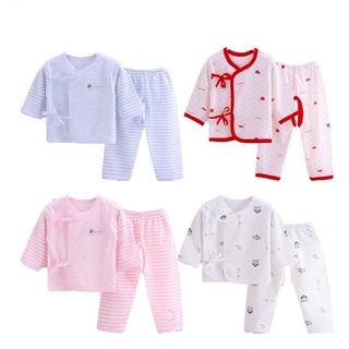 2pcs ropa de bebé recién nacido de algodón cuatro estaciones ropa interior traje de verano delgado pijamas conjunto de ropa para bebé recién nacido niños niñas 0-6 meses