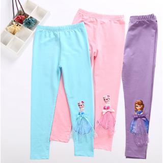 linda chica elsa anna pantalones de dibujos animados niño congelado pantalón largo 3d princesa muñeca legging ropa de niños