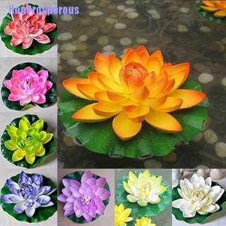 Hp> 18Cm Artificial loto flotante lirio de agua flores plantas decoración del hogar estanque