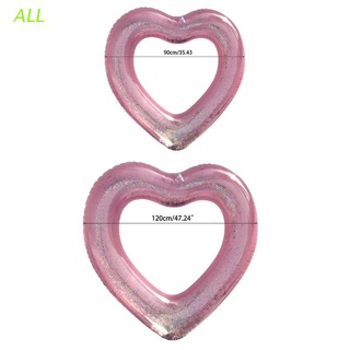 ALL Love Heart Inflatable Pool Rose Gold Glitter Swim Ring Swimming Tool