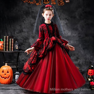 Spot disfraz de Halloween niños adultos disfraces de Halloween ropa de Kindergarten vestido de princesa vampiro bruja vestido de princesa vestido de fiesta